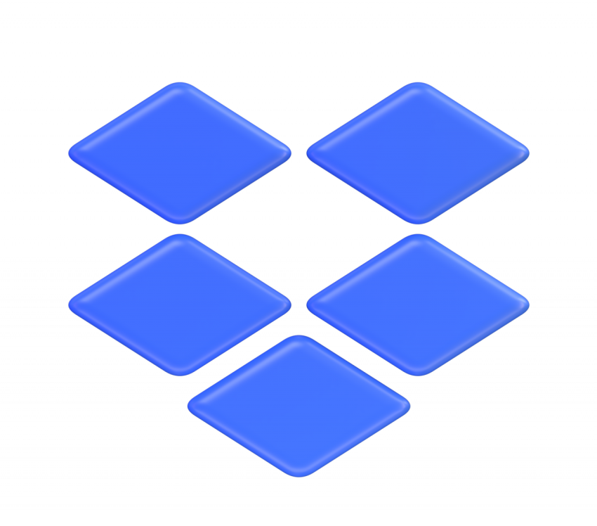 Dropbox icon without background - 3D image