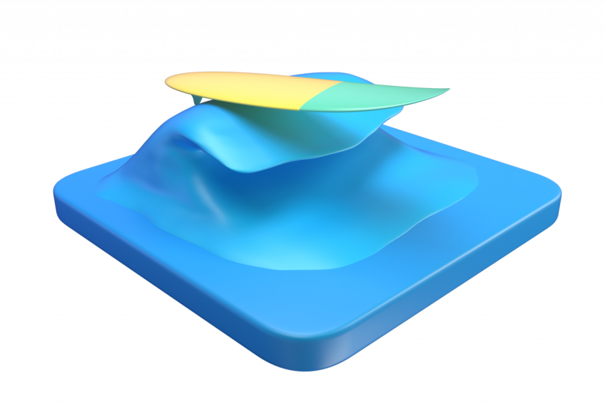 Surfing - 3D image