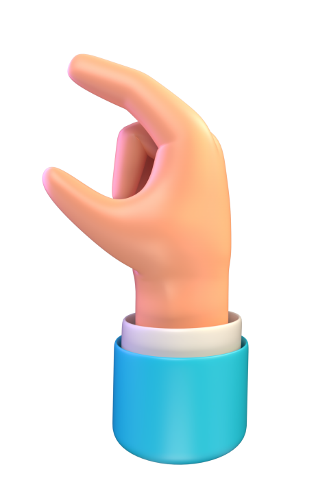 Sign hand gesture - 3D image