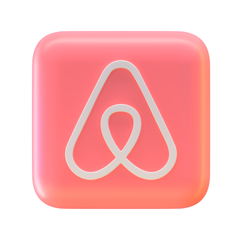 Airbnb 3D logo - 3D image