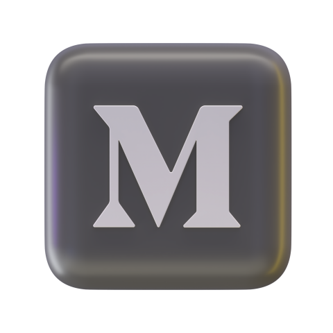 Medium 3D logo - 3D image