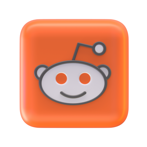 Reddit 3D logo - 3D image