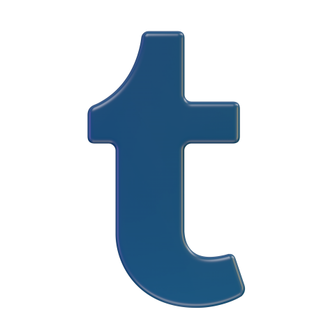 Tumblr icon without background - 3D image